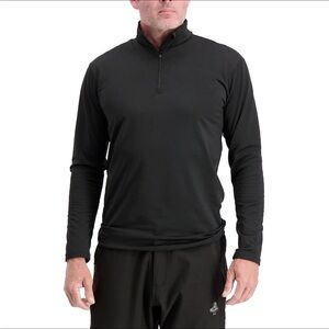 RefrigiWear Men’s Black Quarter-Zip Performance Pullover Long Sleeve Size 4XL‎
